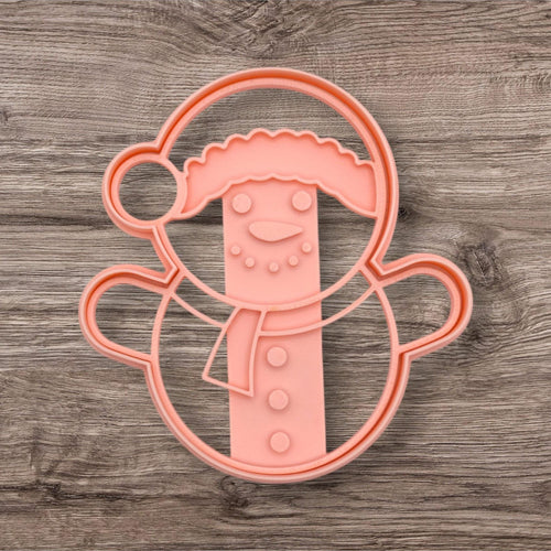 Christmas Snowman Fondant Stamp & Cutter Embosser