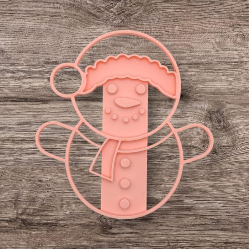 Christmas Snowman Fondant Stamp & Cutter Embosser