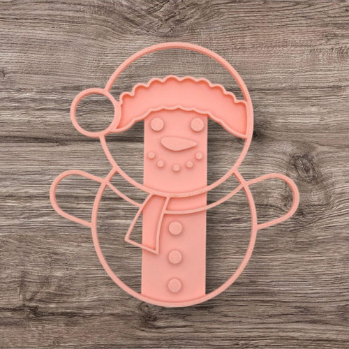 Christmas Snowman Fondant Stamp & Cutter Embosser